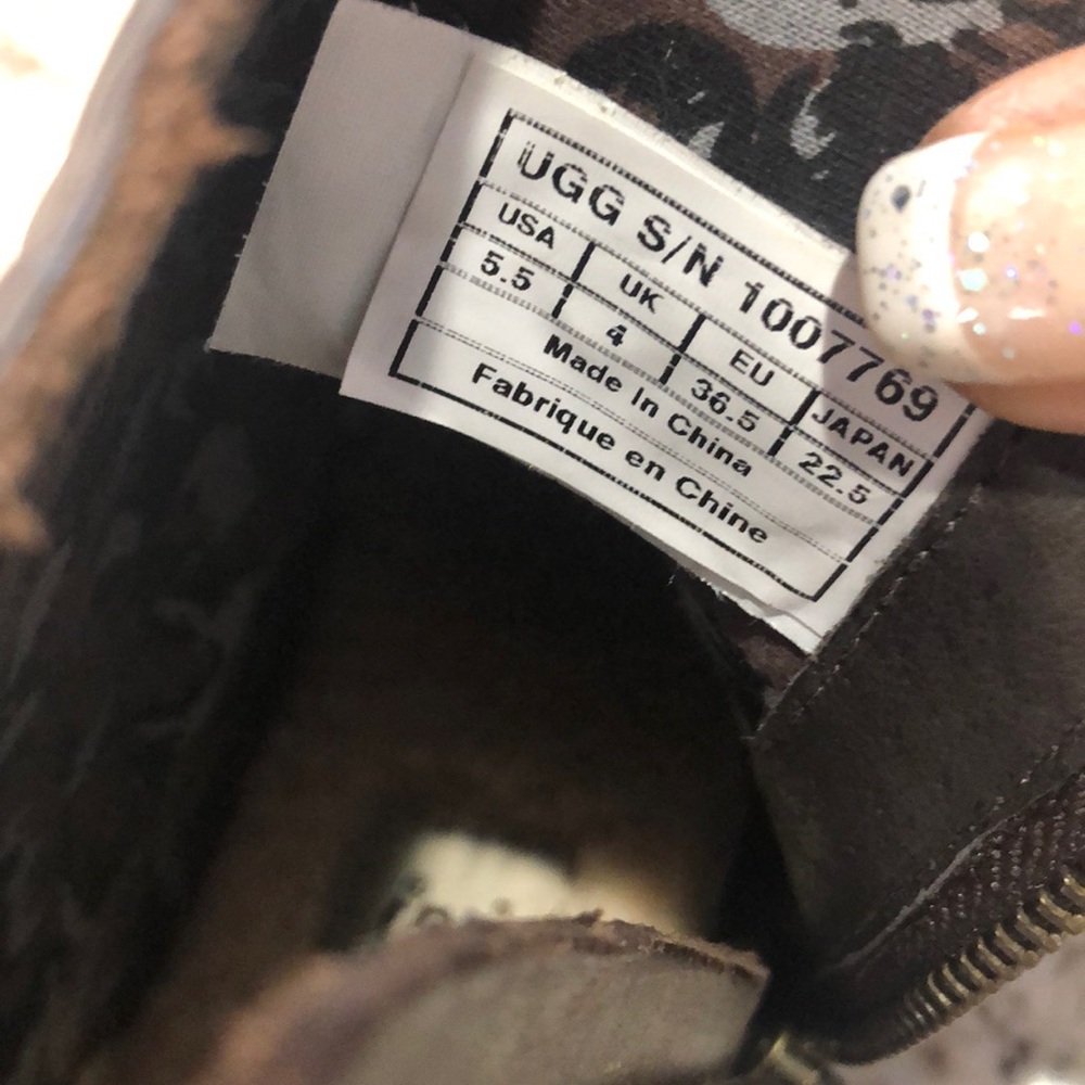 UGG Orion Women’s Leather Biker Ankle boots Brown - Picture 3 of 7